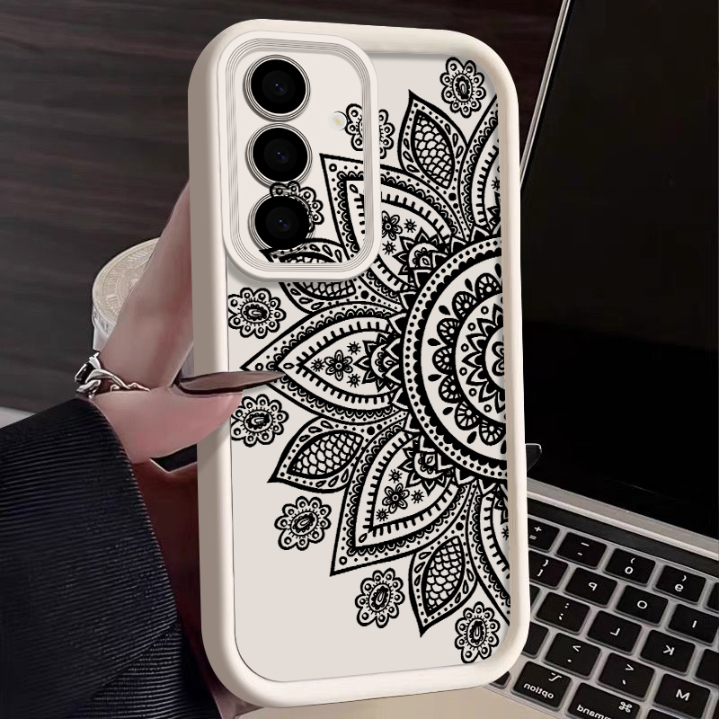 Phone Cases For Samsung A14 - Retro Flower Totem Pattern Case For
