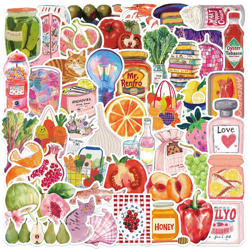 Phone Cases Kids - 50pcs/set Mediterranean Aesthetics Scrapbook Journaling Sticker