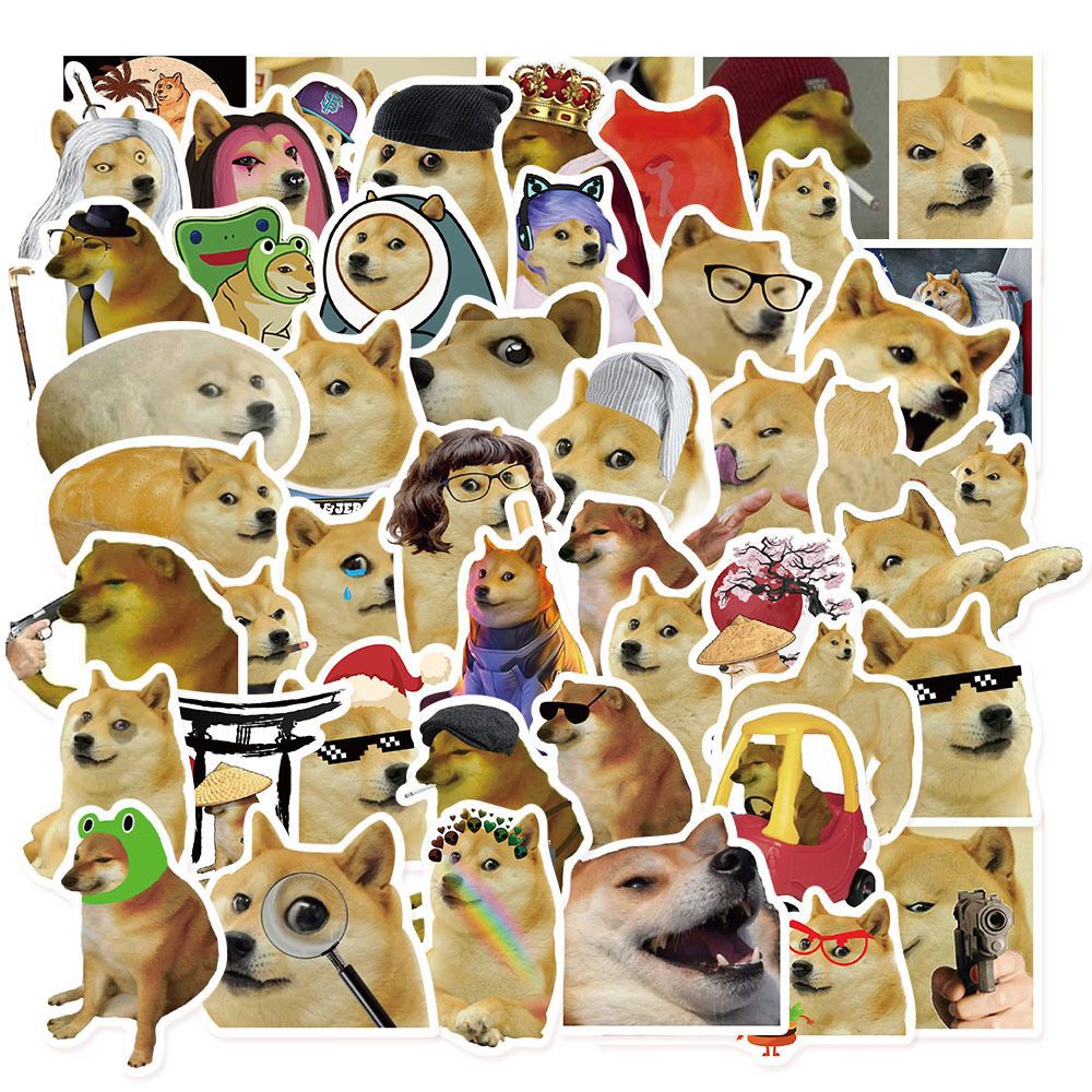 Phone Cases Kids - 50Pcs Funny Doge MEME Stickers Hot