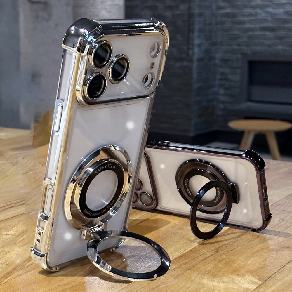 Phone Cases Classy - Luxury Shockproof Plating Bright Stand Case