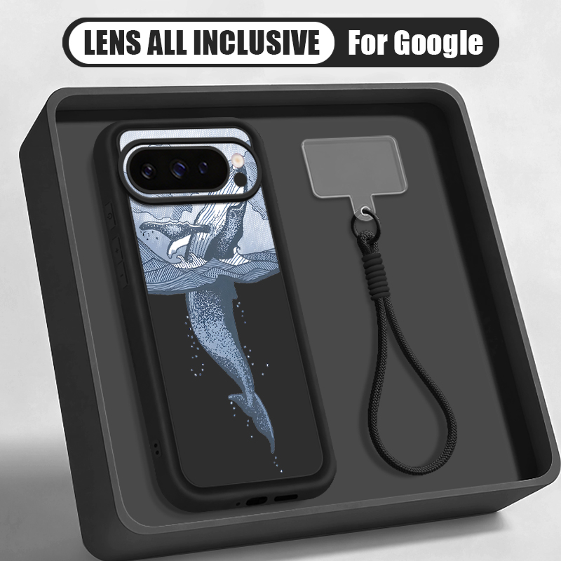 Phone Cases Google Pixel 7 - Humpback Whale Print Wrist Strap Lanyard