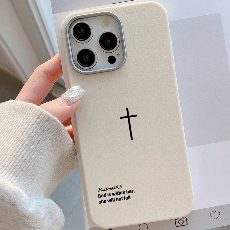 Phone Cases Jesus - Psalms 46:5 Cross Christian Stylish Lichee