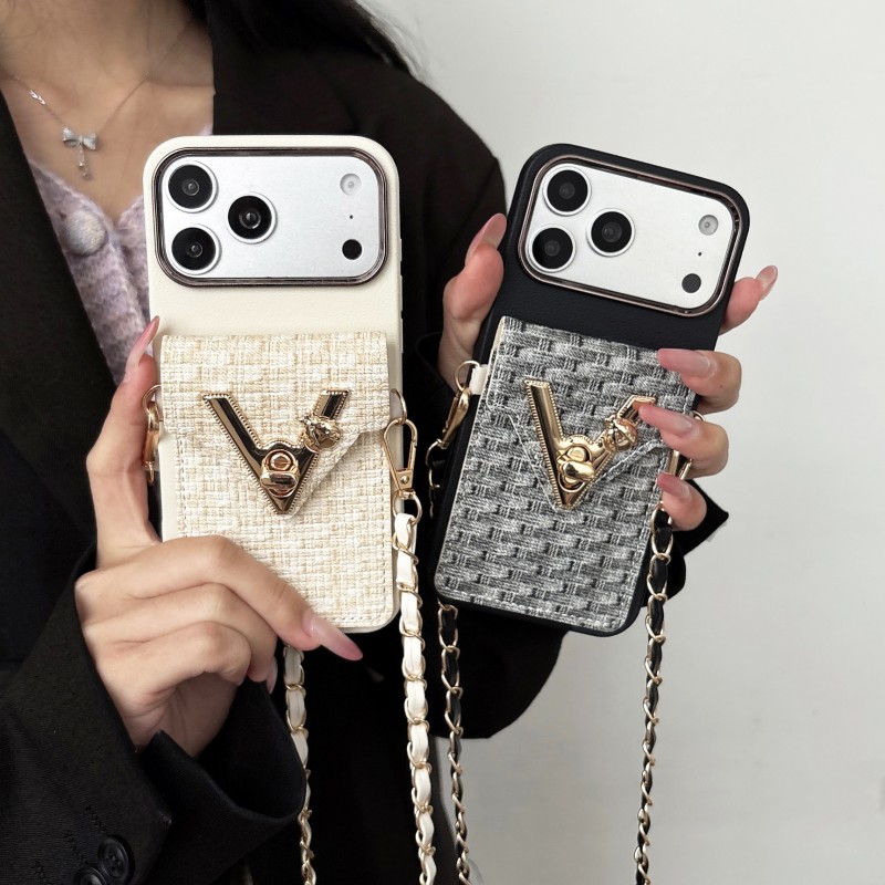 Phone Cases Louis Vuitton - Wallet Lanyard Case for iPhone 17