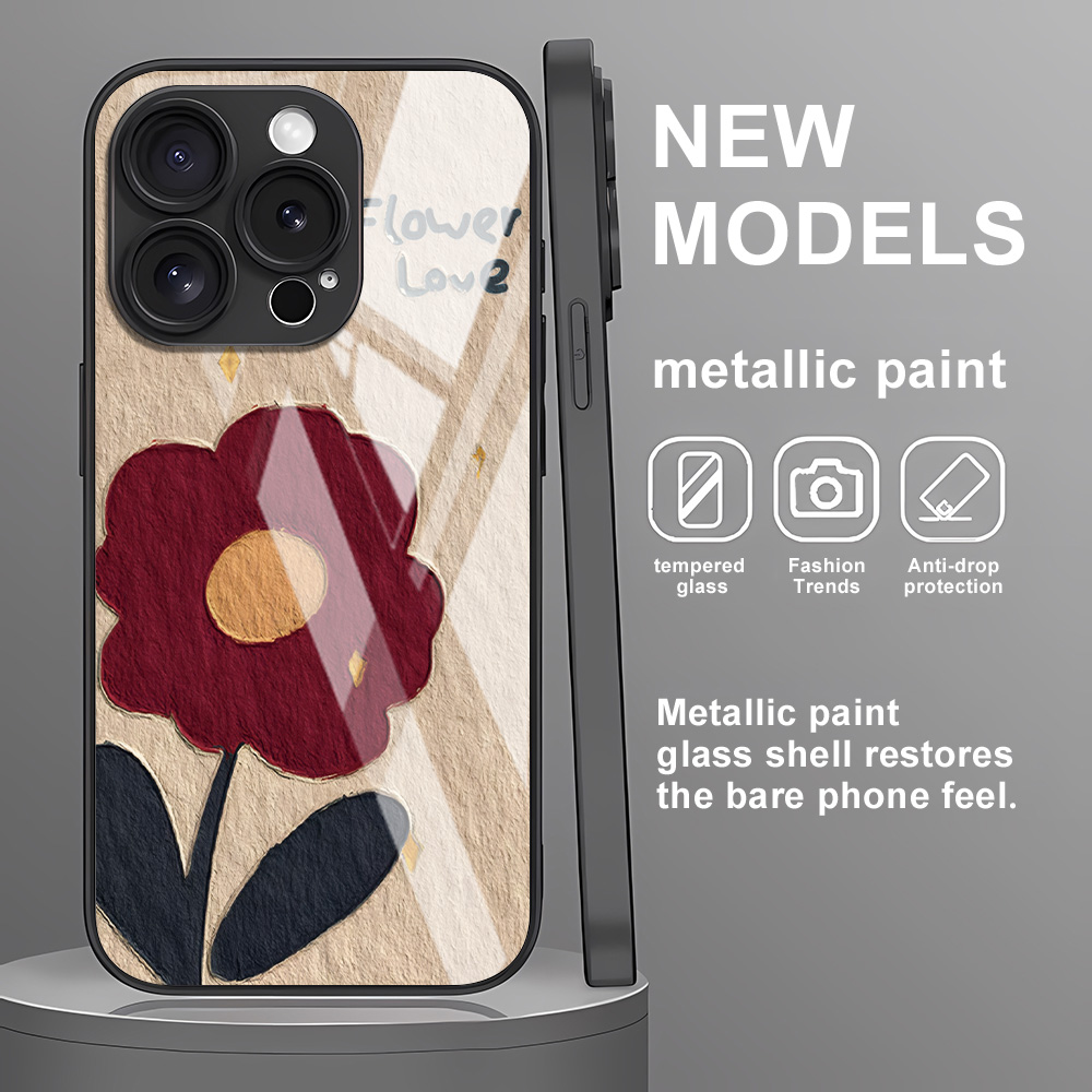 Phone Cases For Samsung A14 - Tempered Glass Phone Case For Samsung