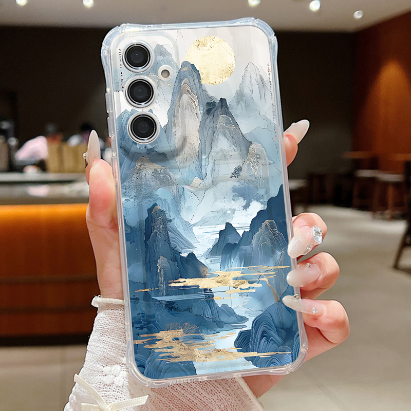 Phone Cases With Wallet - Mountain Landscape Pattern Phone Case For