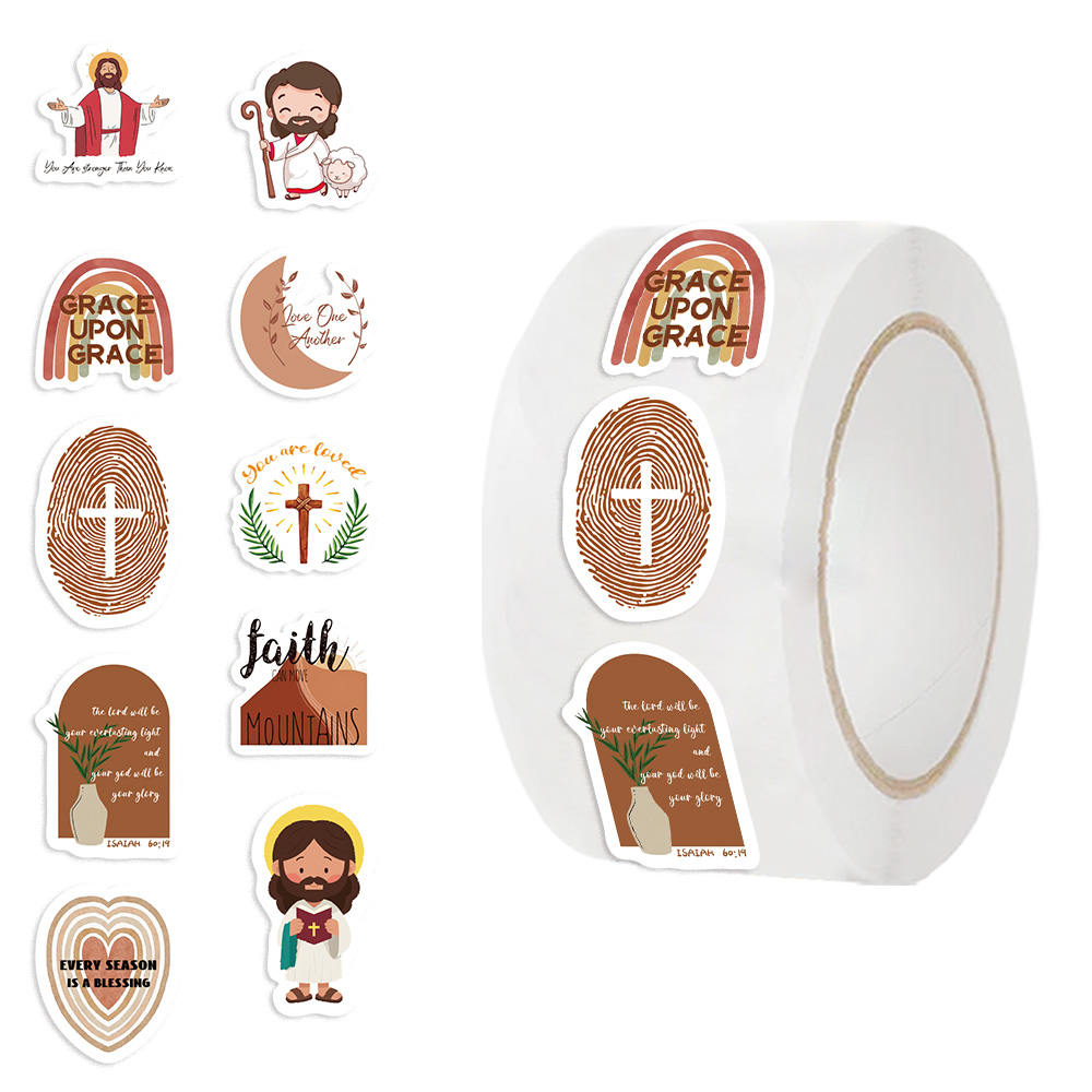 Phone Cases Jesus - 500PCS Christian Jesus Roll DIY WaterproofStickers