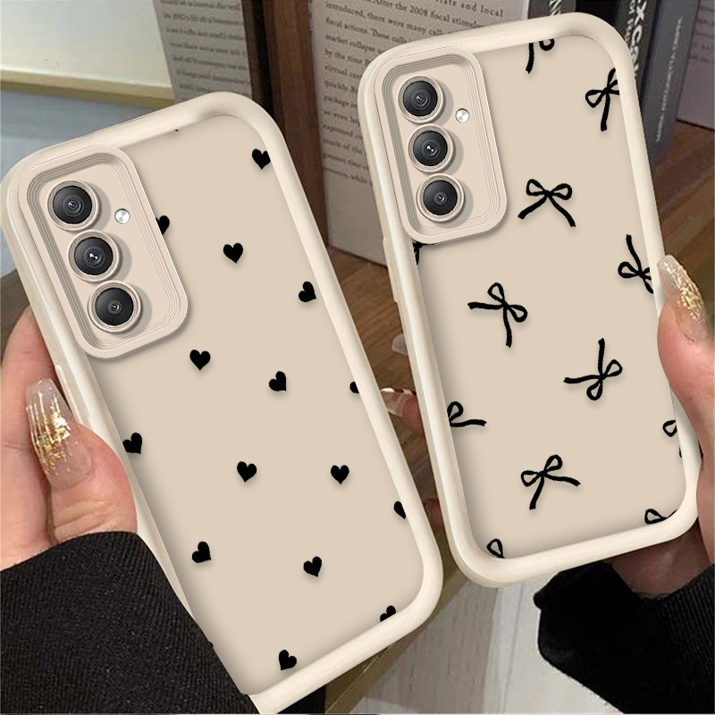 Black Love Heart Bowknot Case  - Phone Cases For Samsung A14 review and price
