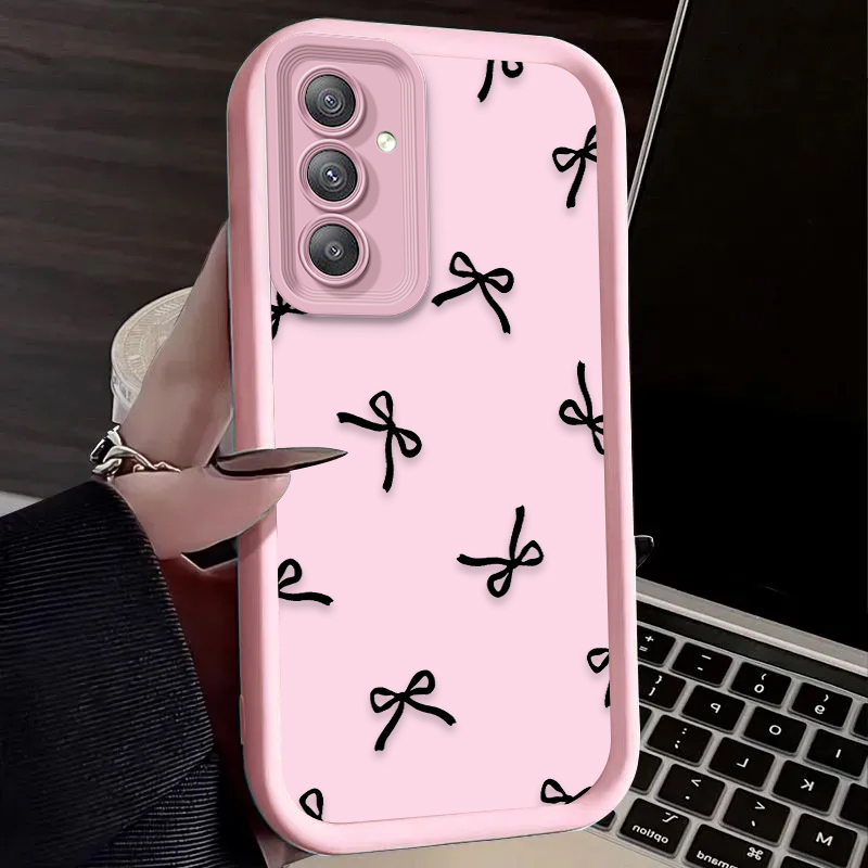 Black Love Heart Bowknot Case  - Phone Cases For Samsung A14 review and price