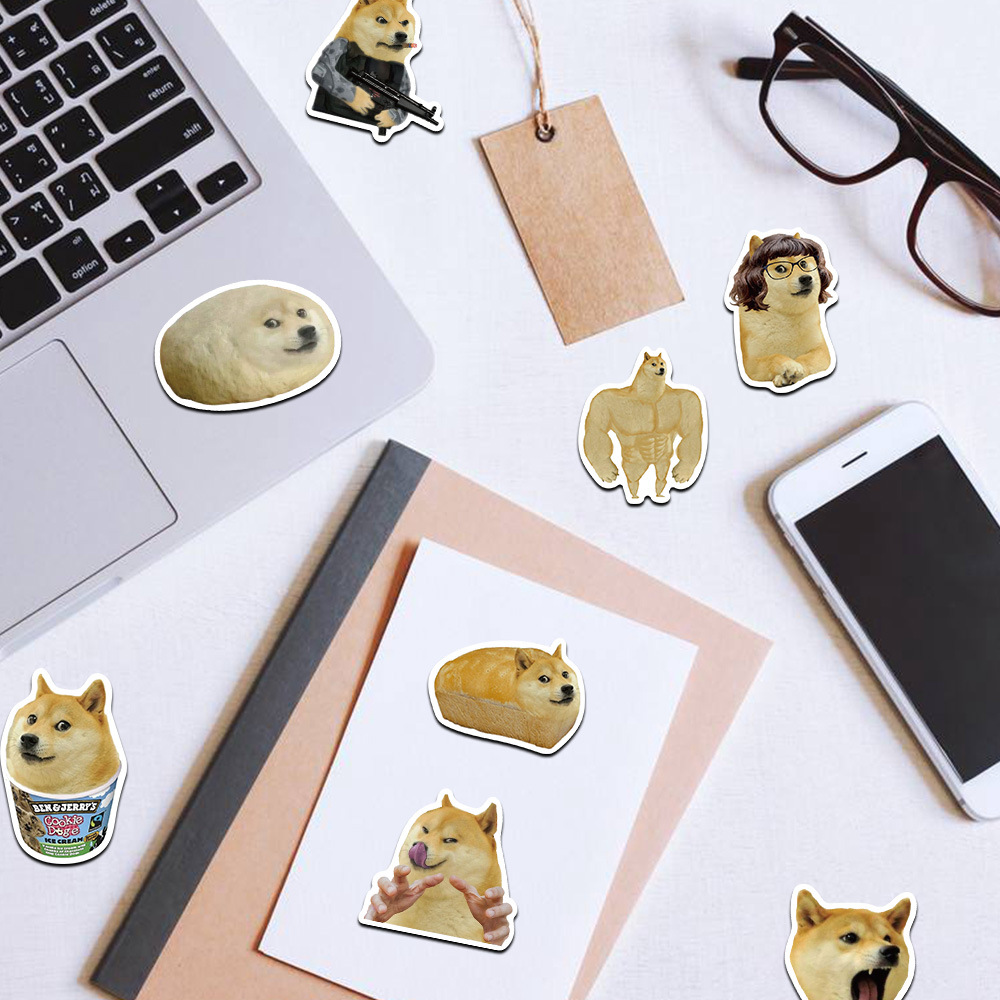 50Pcs Funny Doge MEME Stickers - Phone Cases Kids review and price
