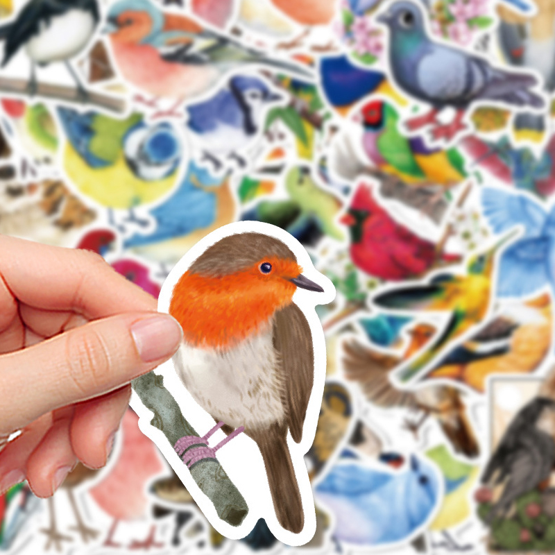 50PCS Watercolor Bird Graffiti - Phone Cases Kids review and price