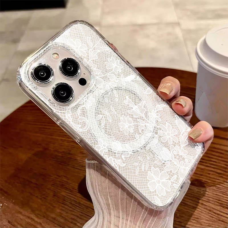 Romantic White Lace Flower Pat - Phone Cases Classy review and price