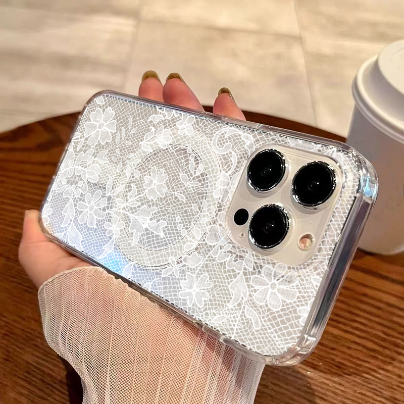 Romantic White Lace Flower Pat - Phone Cases Classy review and price