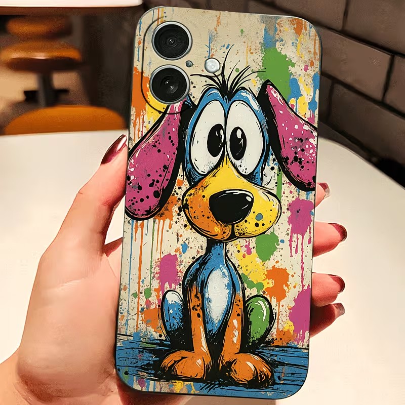 Graffiti Colored Puppy TPU Pho - Phone Cases For Iphone 17 review and price
