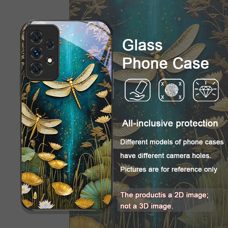 Flower Golden Dragonfly Temper - Phone Cases For Samsung A14 review and price