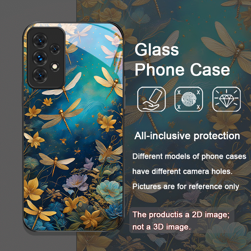 Flower Golden Dragonfly Temper - Phone Cases For Samsung A14 review and price