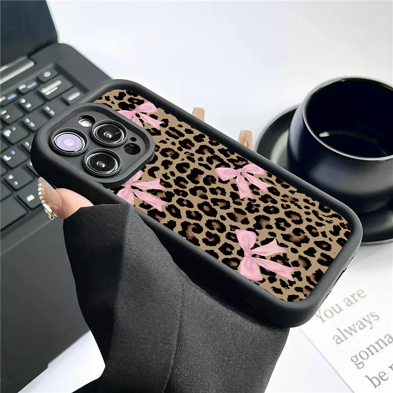 Luxury Leopard Print Bow Phone - Phone Cases Classy review and price