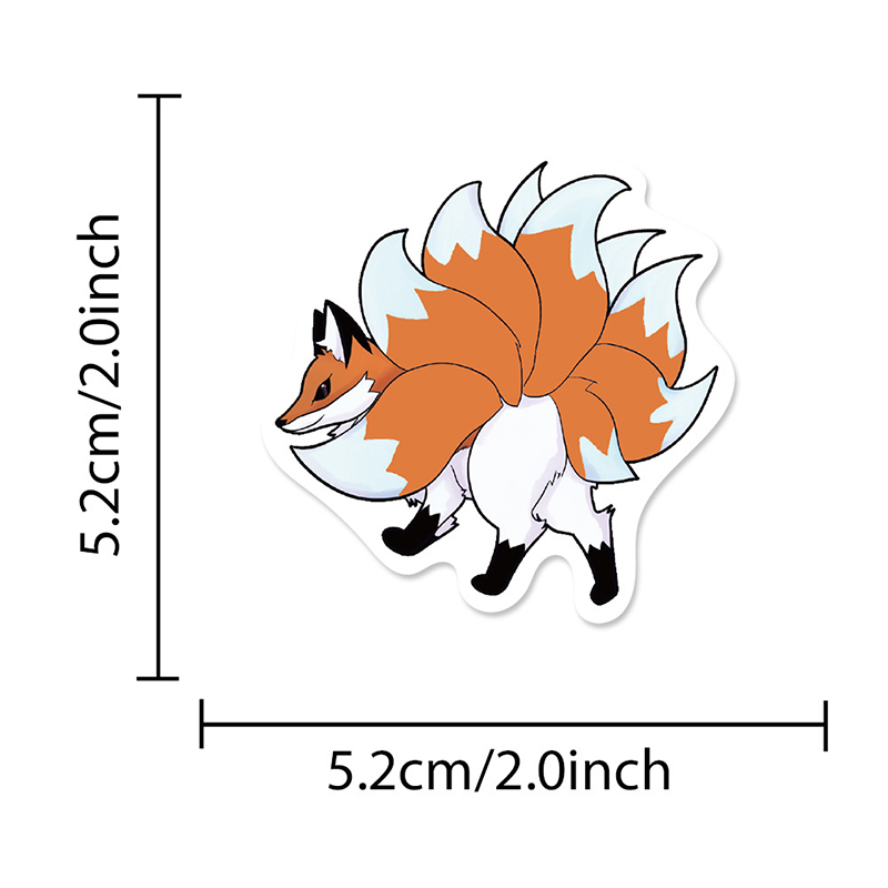 50PCS Cute Cartoon Nine-Tailed - Phone Cases Kids review and price