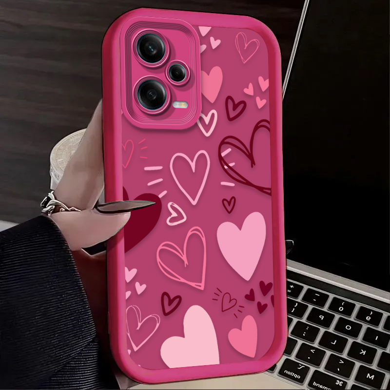 Pink Heart-shaped Phone Case f - Phone Cases Silicone review and price