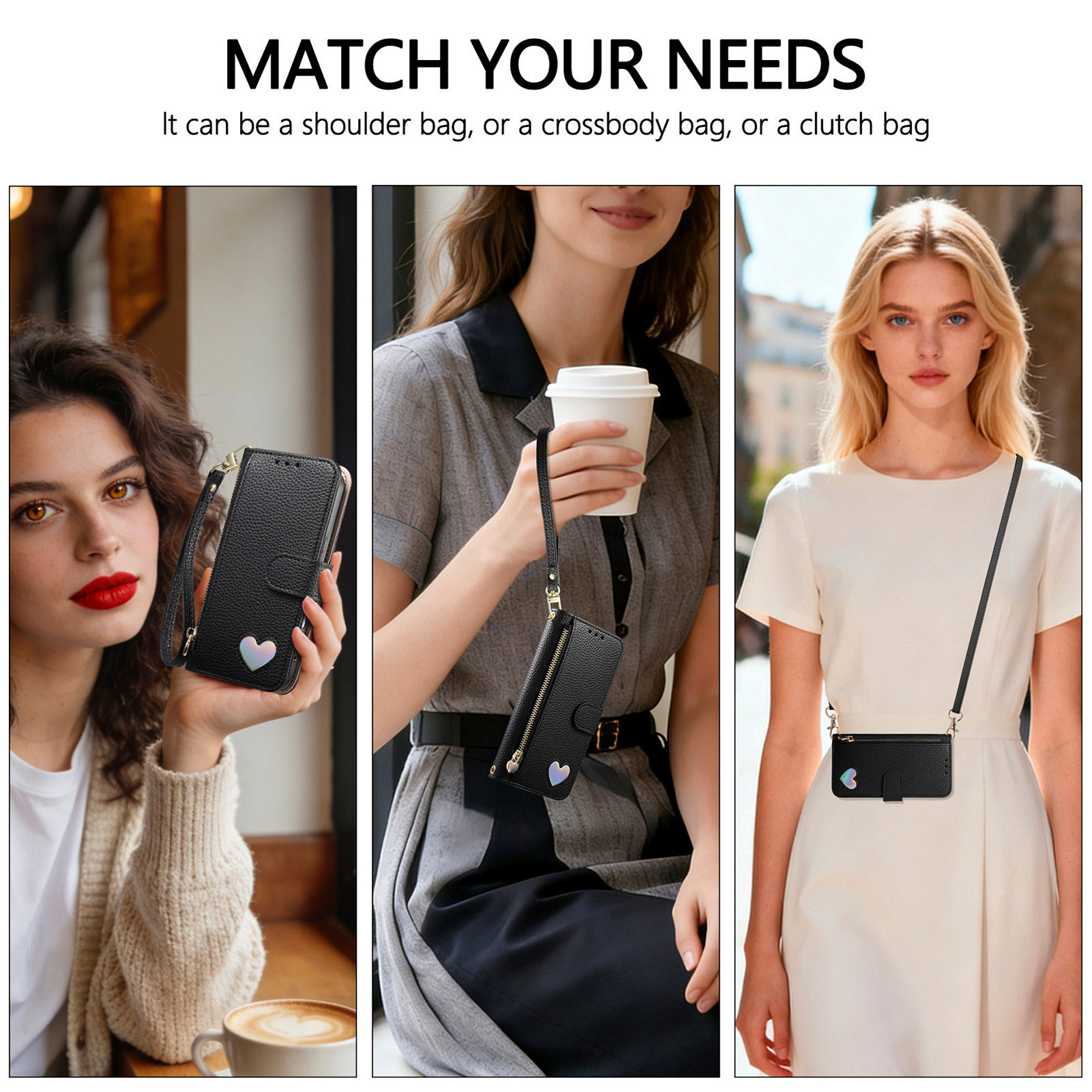 PU Leather Zipper Crossbody Wr - Phone Cases With Wallet review and price