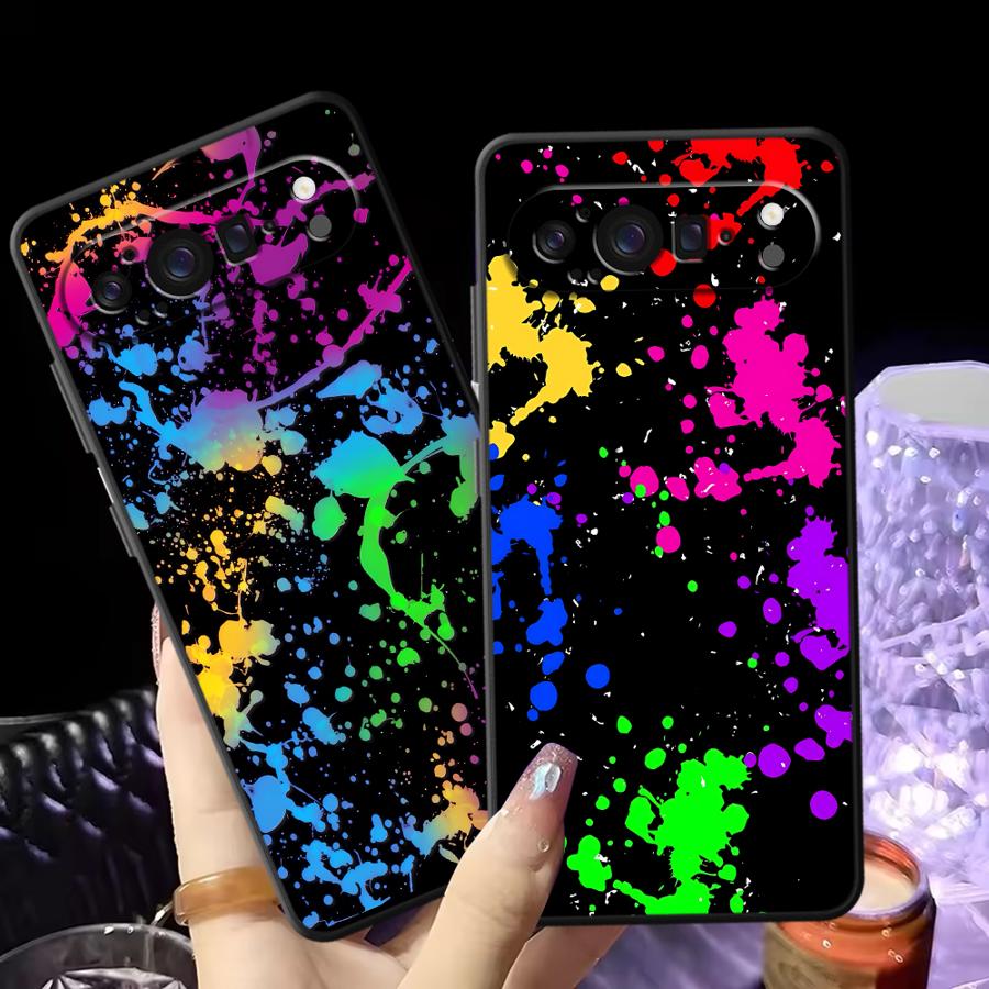 Rainbow Paint Splatters Funda  - Phone Cases Google Pixel 7 review and price
