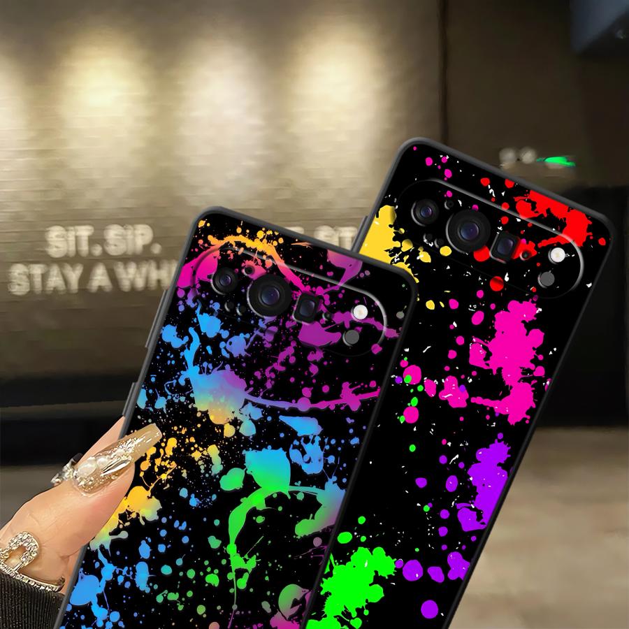Rainbow Paint Splatters Funda  - Phone Cases Google Pixel 7 review and price