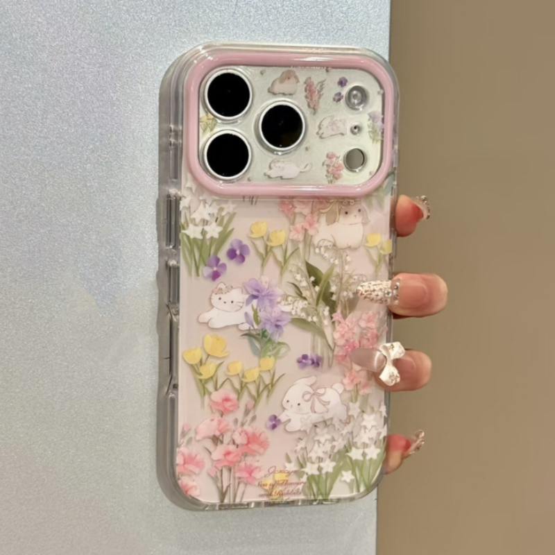 Cute Cat Colorful Flower Prote - Phone Cases With Wallet review and price