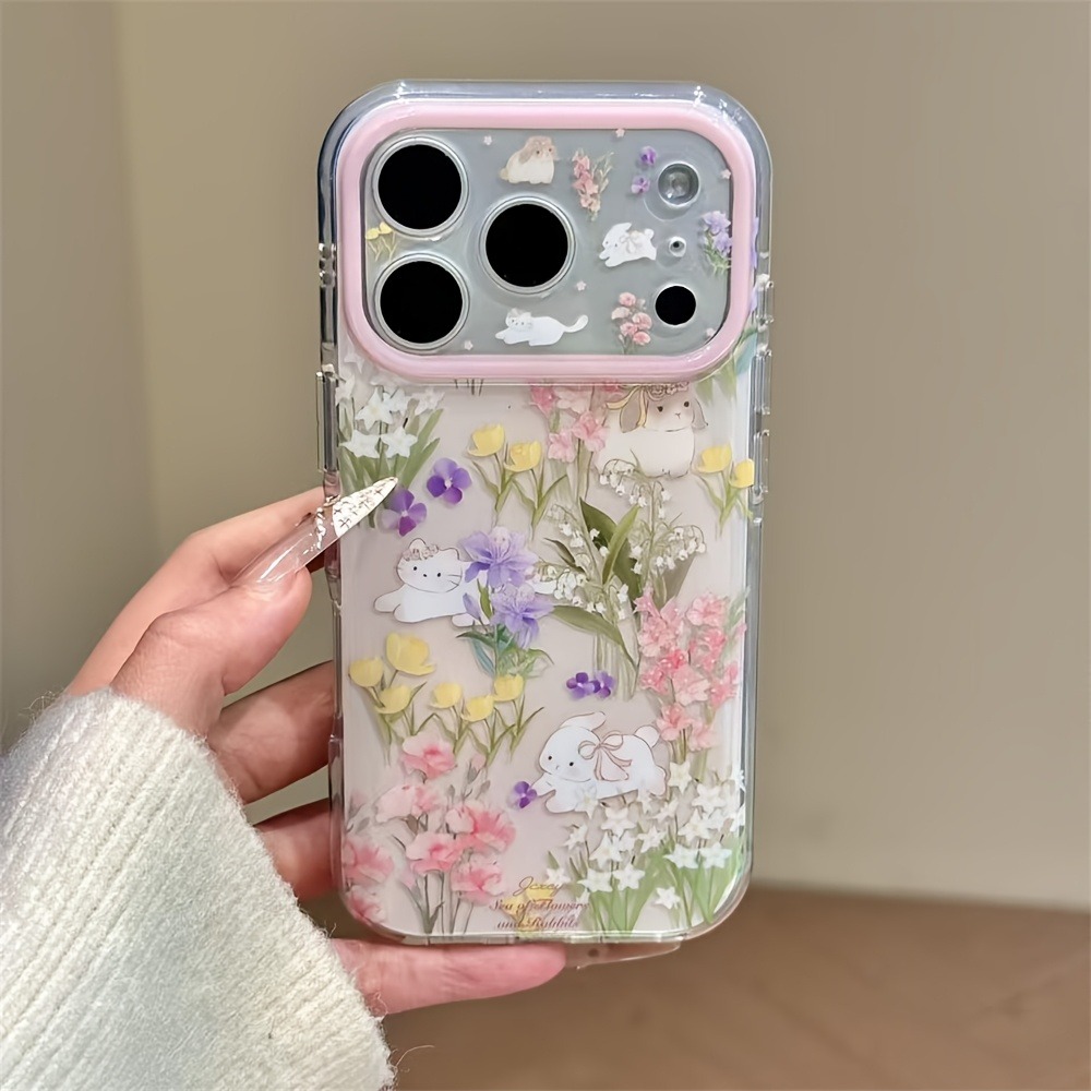 Cute Cat Colorful Flower Prote - Phone Cases With Wallet review and price