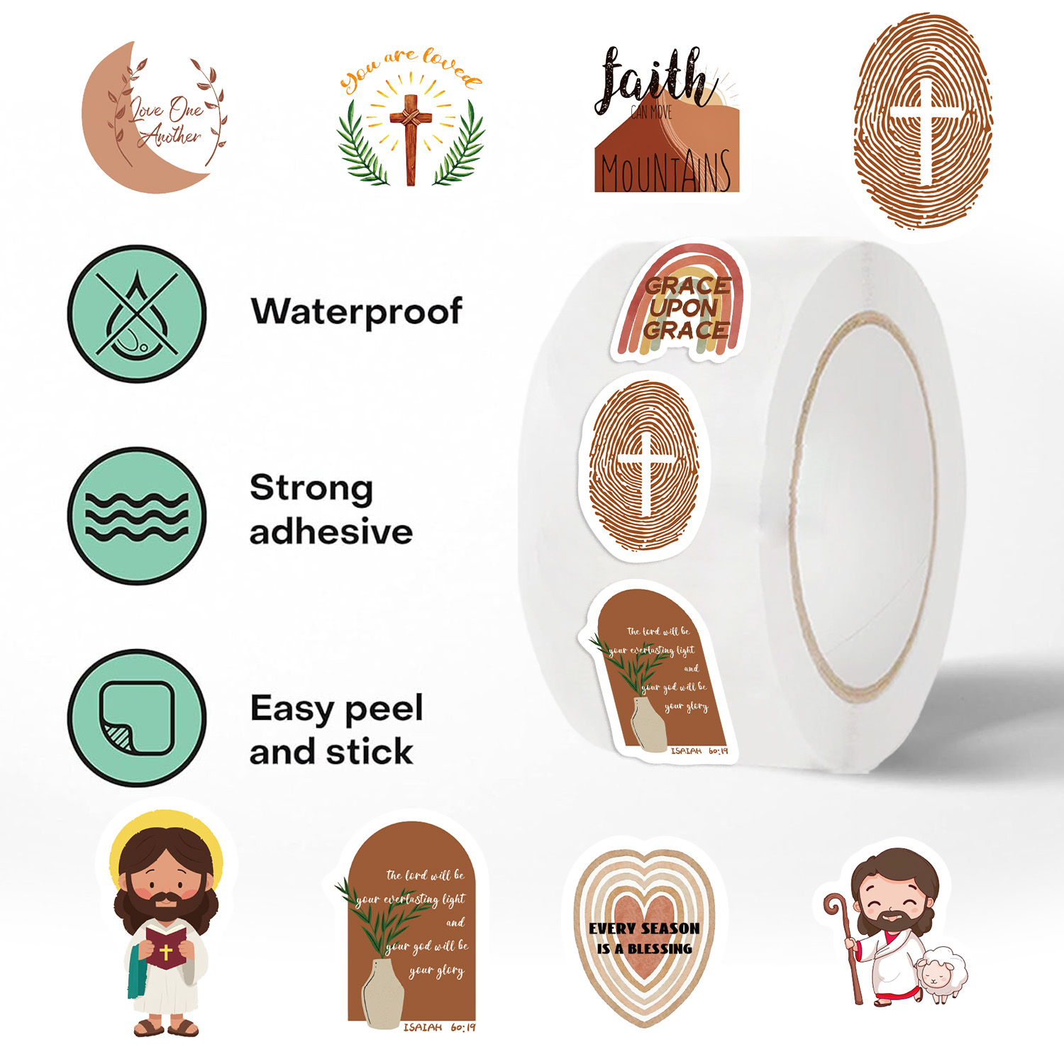 500PCS  Christian Jesus Roll D - Phone Cases Jesus review and price
